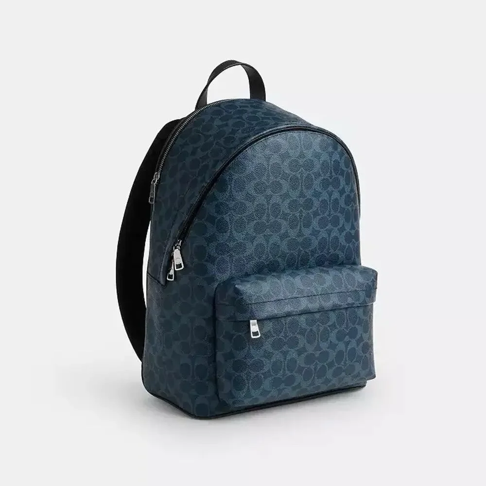 NWT Coach Taylor Backpack In Signature Canvas Signature CDX95 SV/Ink Blue